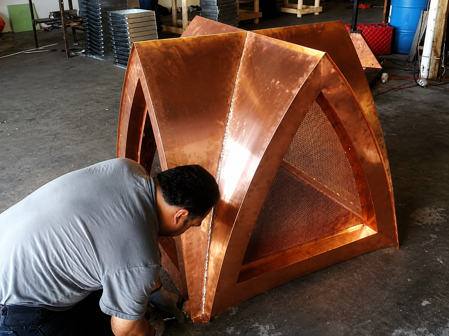 Custom dormer fabricated at Rey's Sheet Metal, Los Angeles
