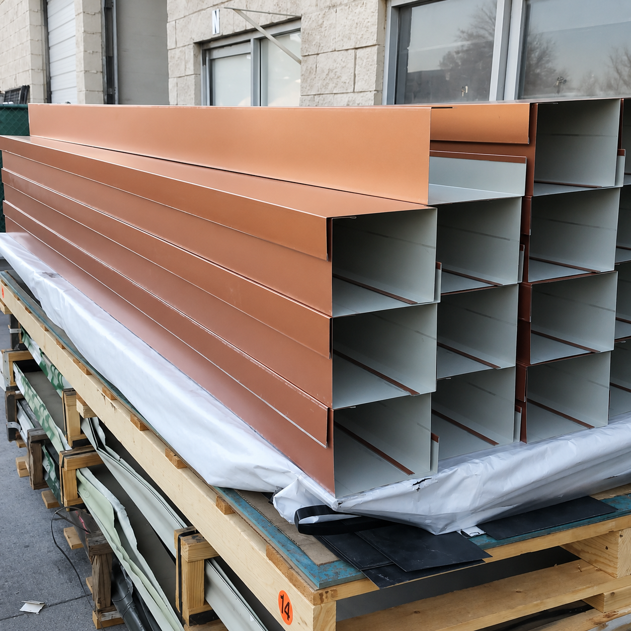 Custom fabricated products palletized